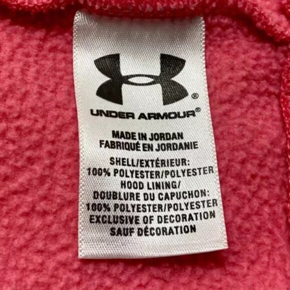 Under Armour Storm Hoodie Women's Large Pink Hooded Sweater Purple UA Logo - Picture 14 of 15